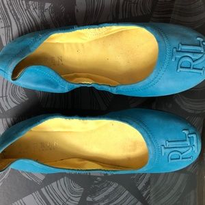Ralph Lauren Flats (Blue with Yellow Lining) Size6